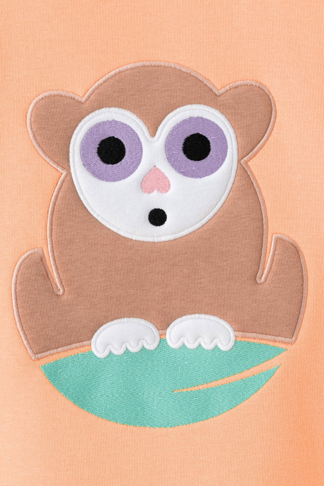 Unisex Tarsier Zip-Up Hoodie (Şeftali)