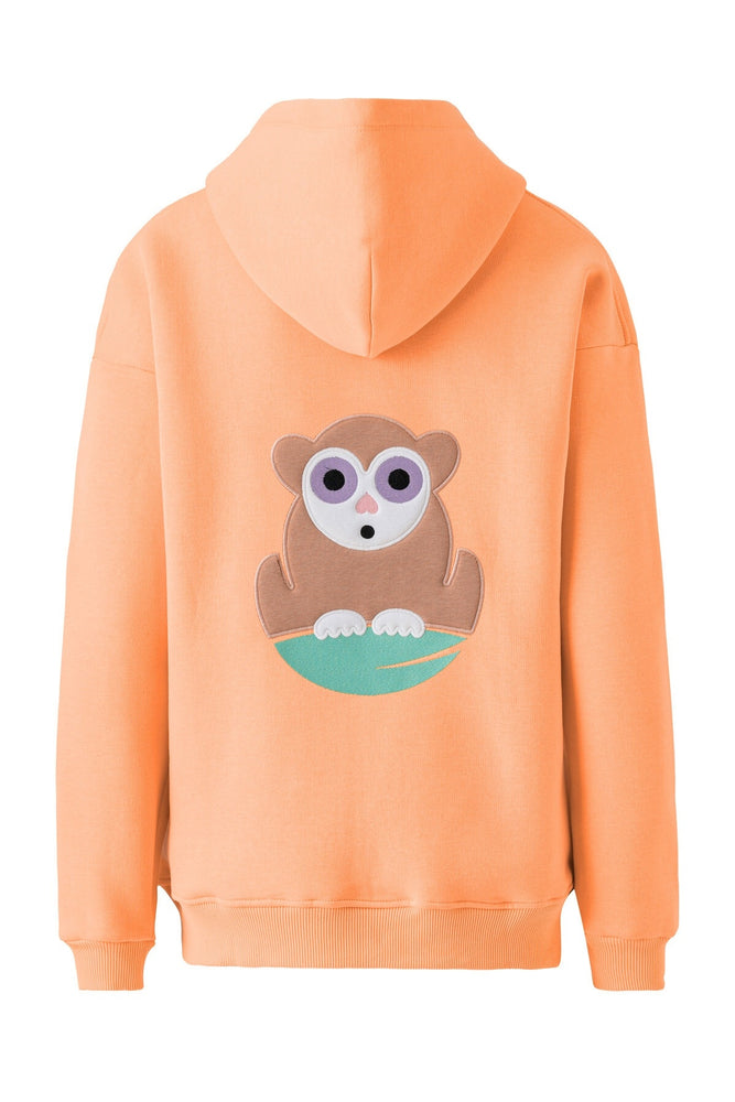 Unisex Tarsier Zip-Up Hoodie (Şeftali)